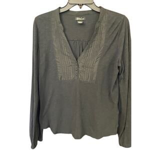 Lucky Brand Women’s pull over blouse long sleeve size M Black